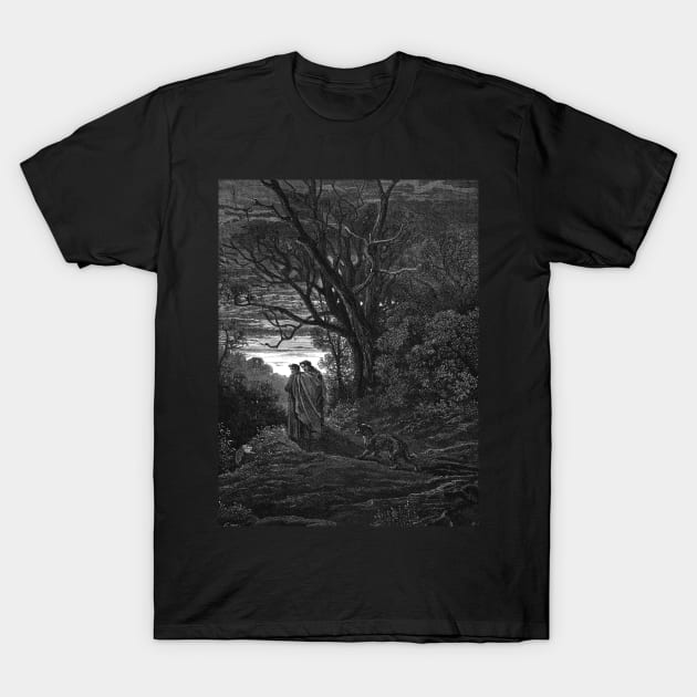 High Resolution Gustave Doré Illustration Dante Meets Virgil T-Shirt by tiokvadrat